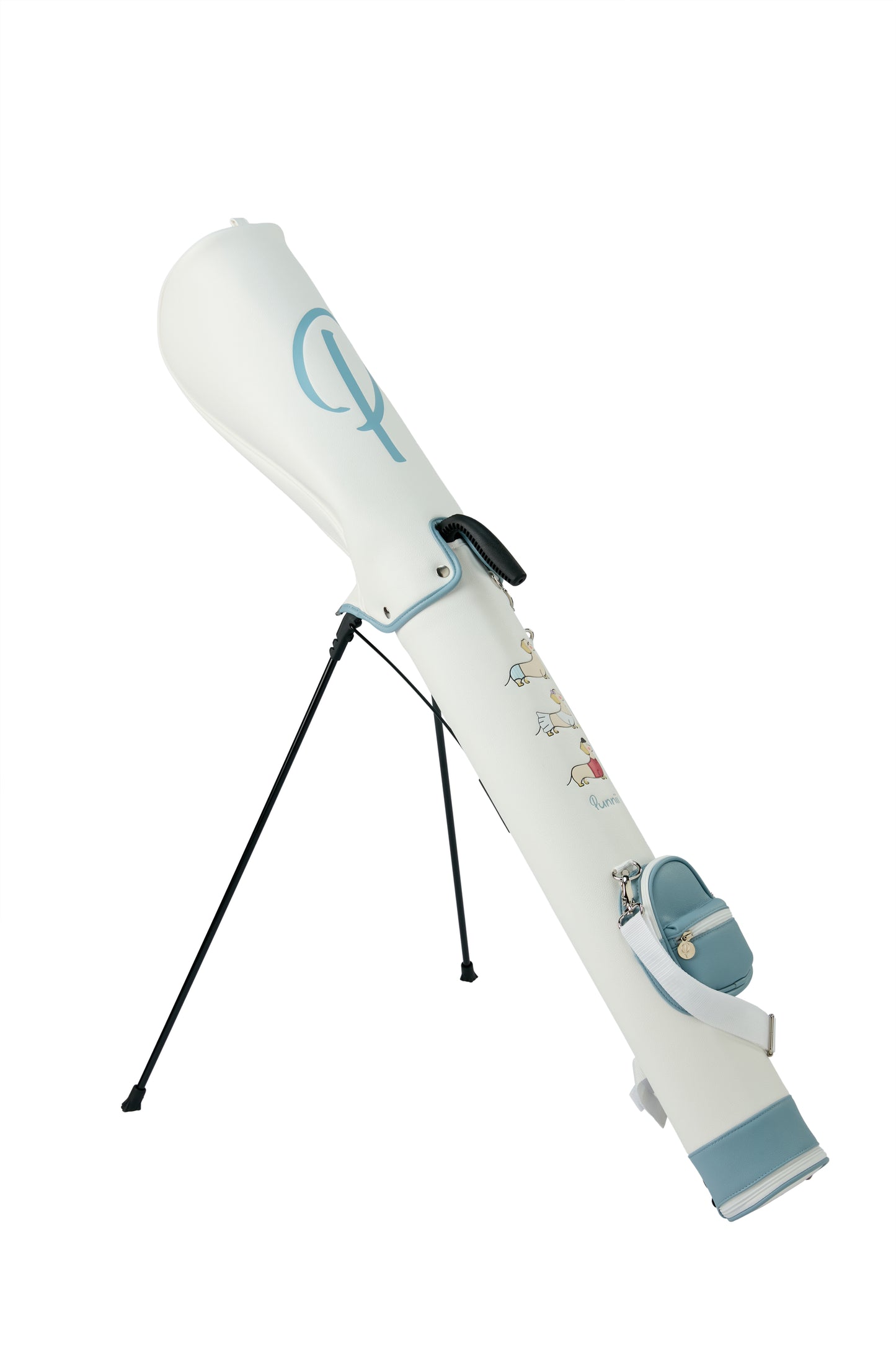 White and blue range bag