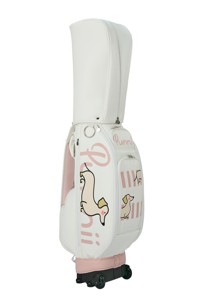  Pink and white cart bag