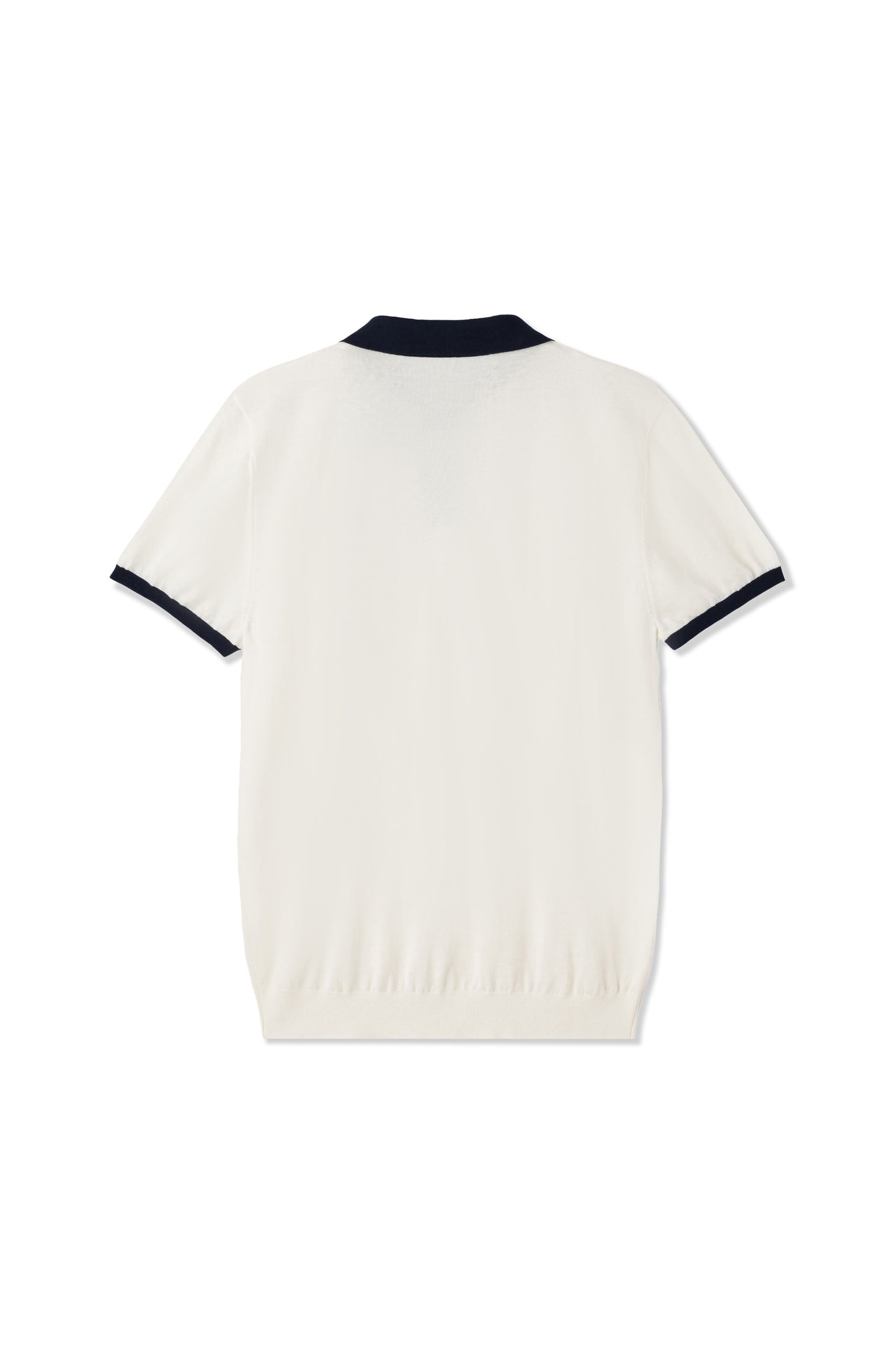 Woven short-sleeved polo shirt