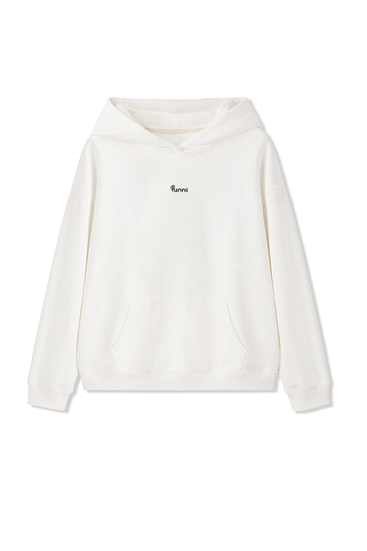 Back appliqué hoodie