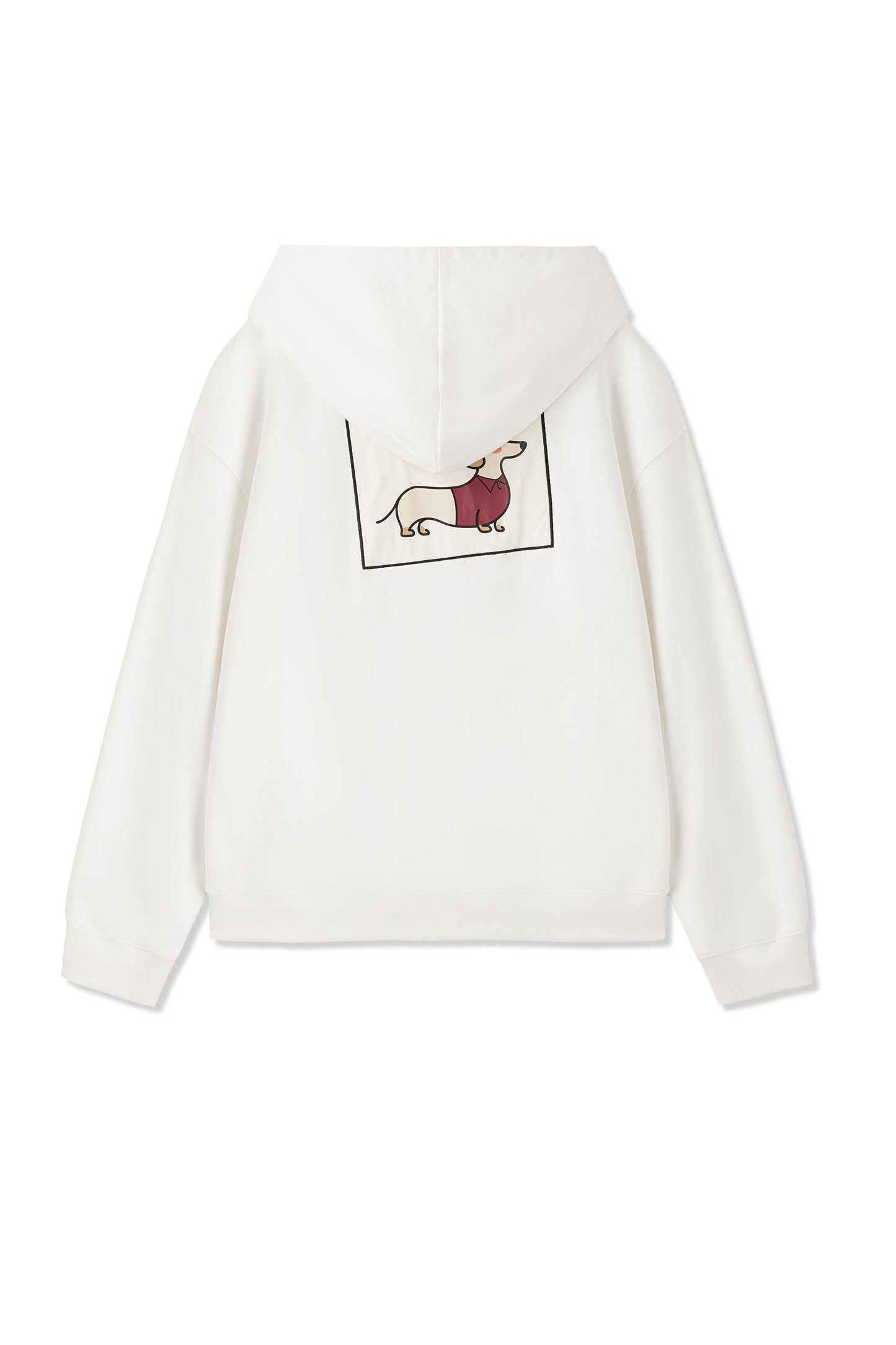 Back appliqué hoodie