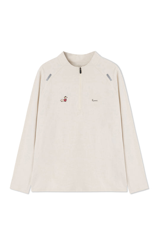 Quick-drying zip-up sweatshirt