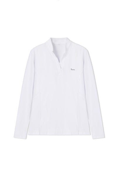 Quick-drying V-neck long-sleeved shirt