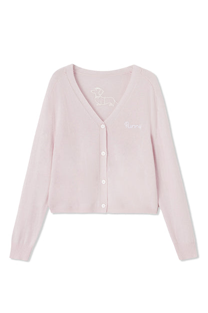 Pink open-chest sweater
