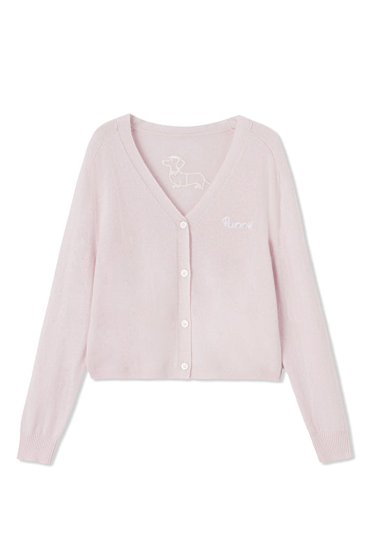 Pink open-chest sweater