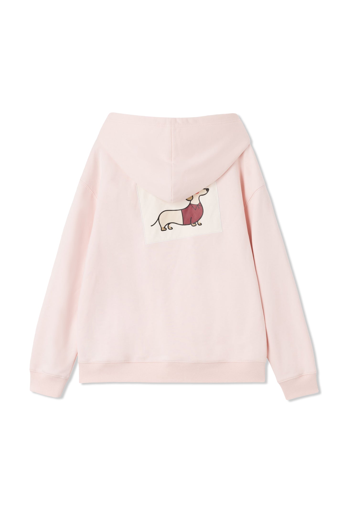 Pink appliqué hoodie