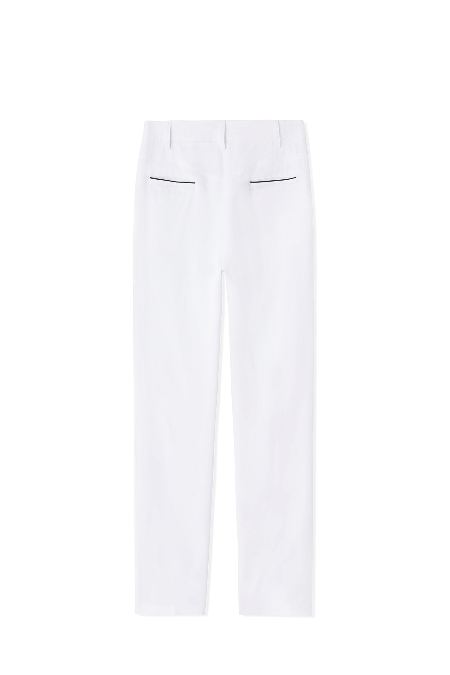 Straight-leg white trousers