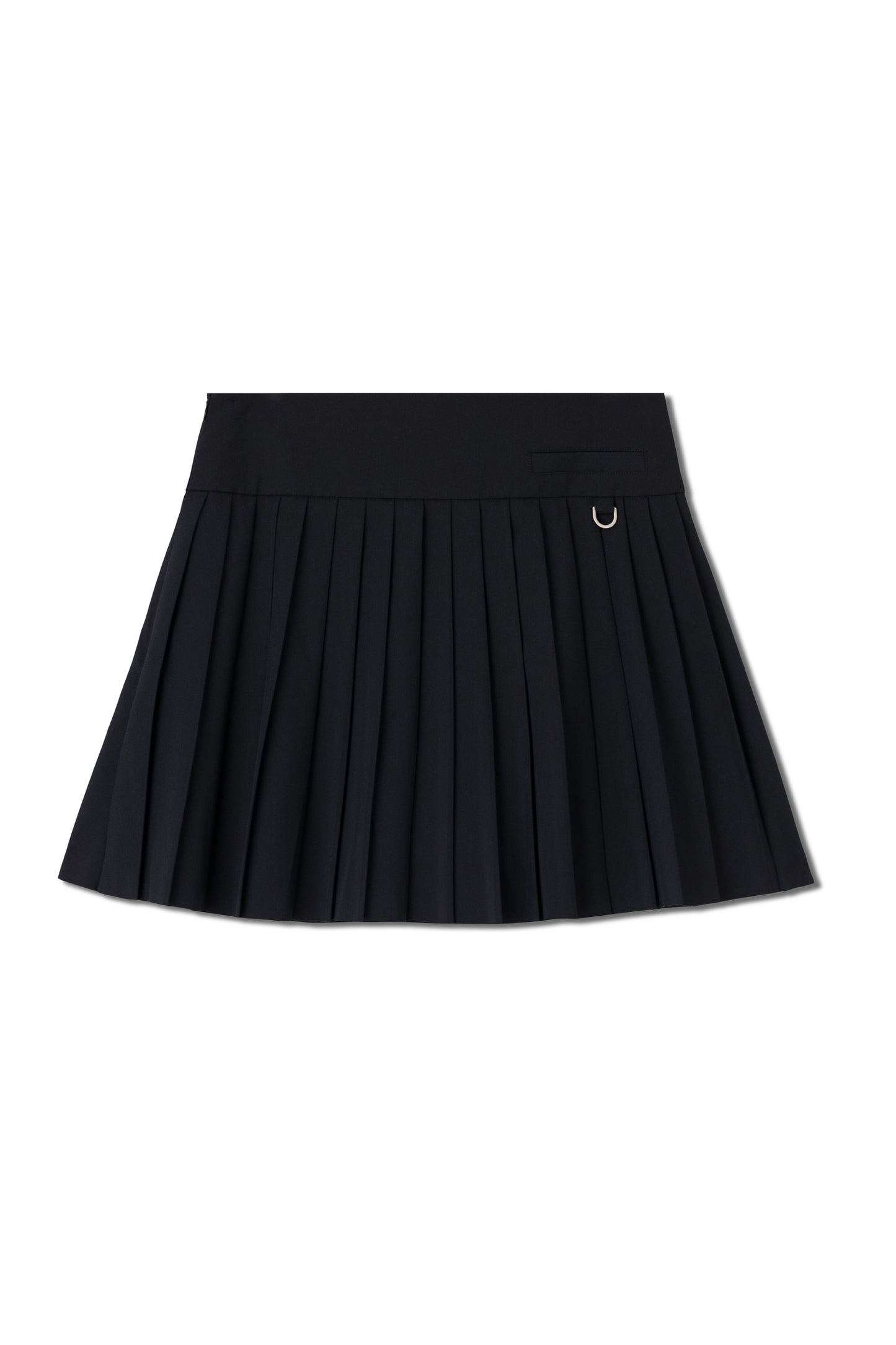 pleated mini skirt