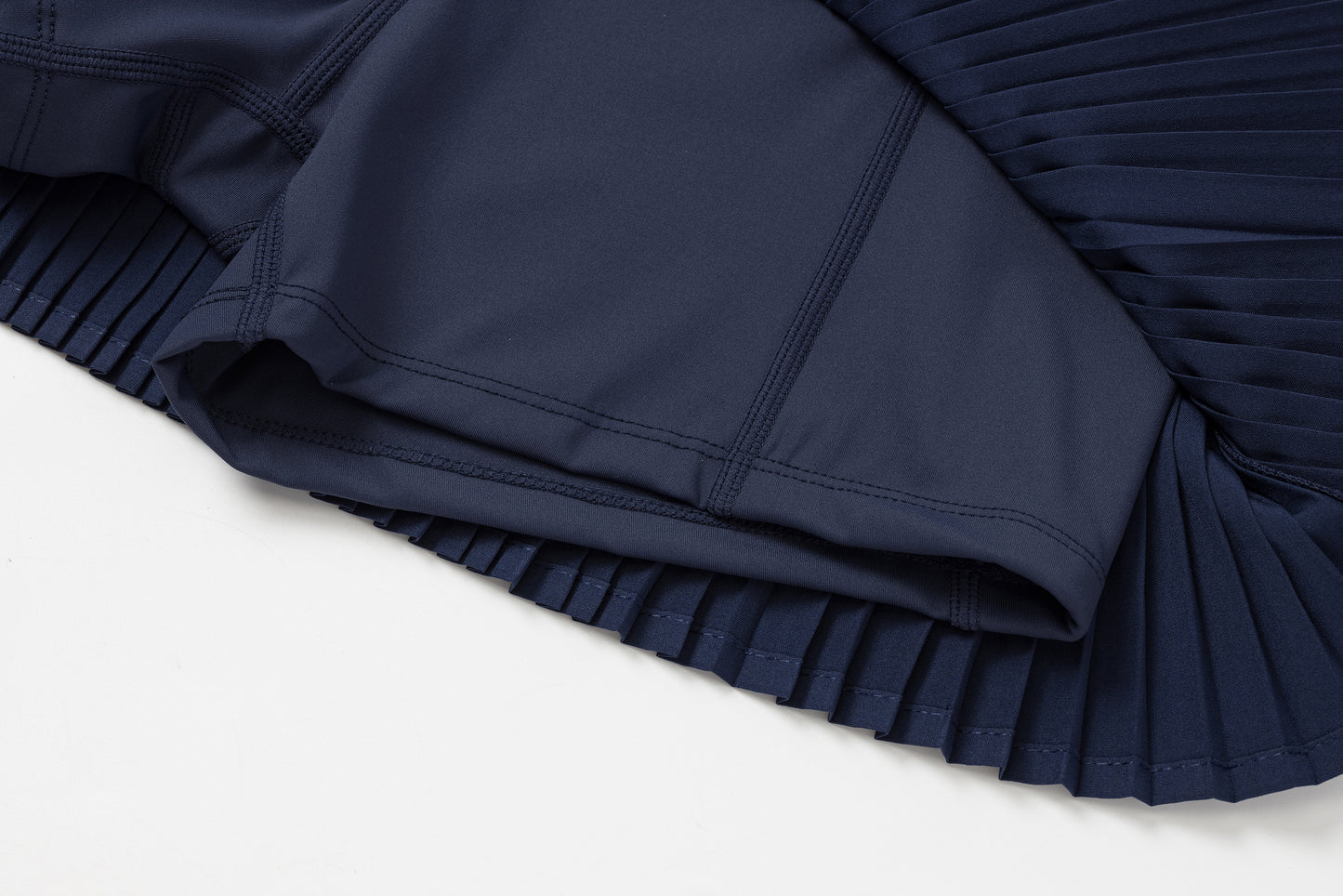 Pleated mini skirt (navy blue)
