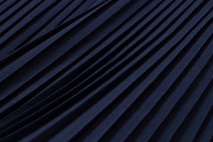 Pleated mini skirt (navy blue)