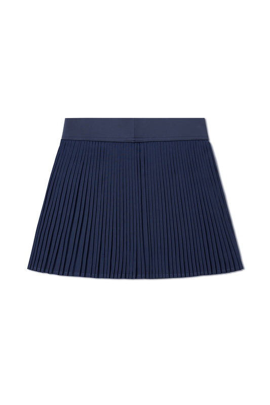 Pleated mini skirt (navy blue)