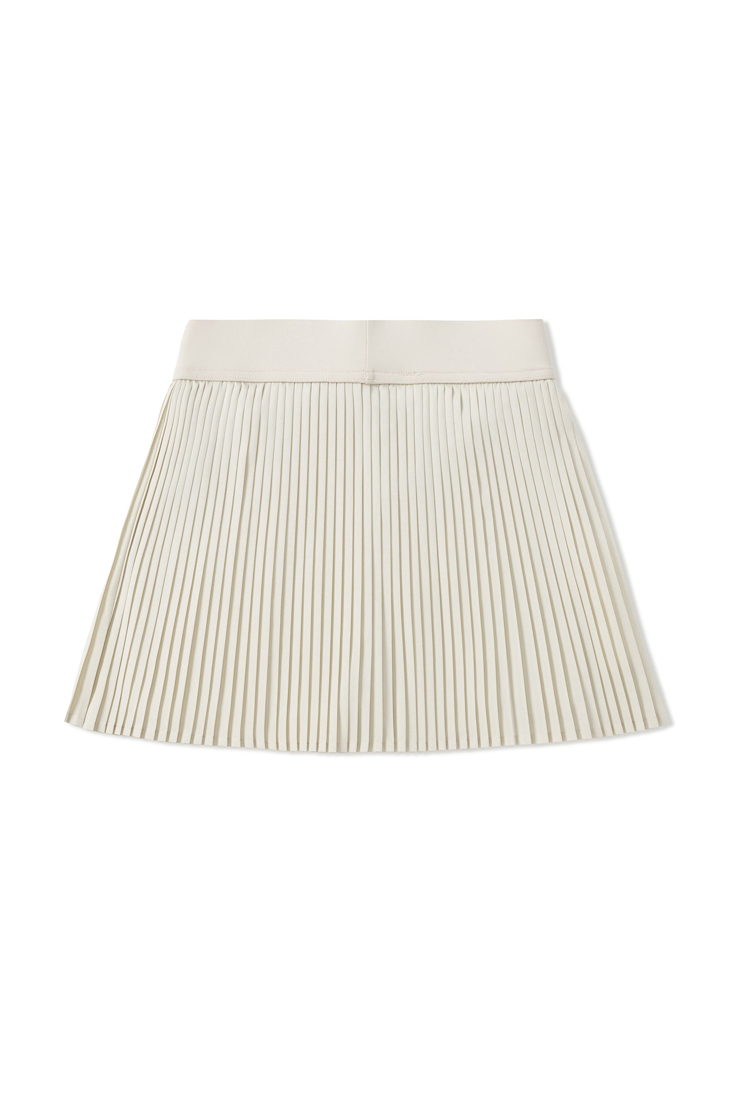 Pleated mini-skirt (beige)