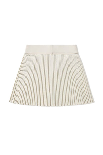 Pleated mini-skirt (beige)