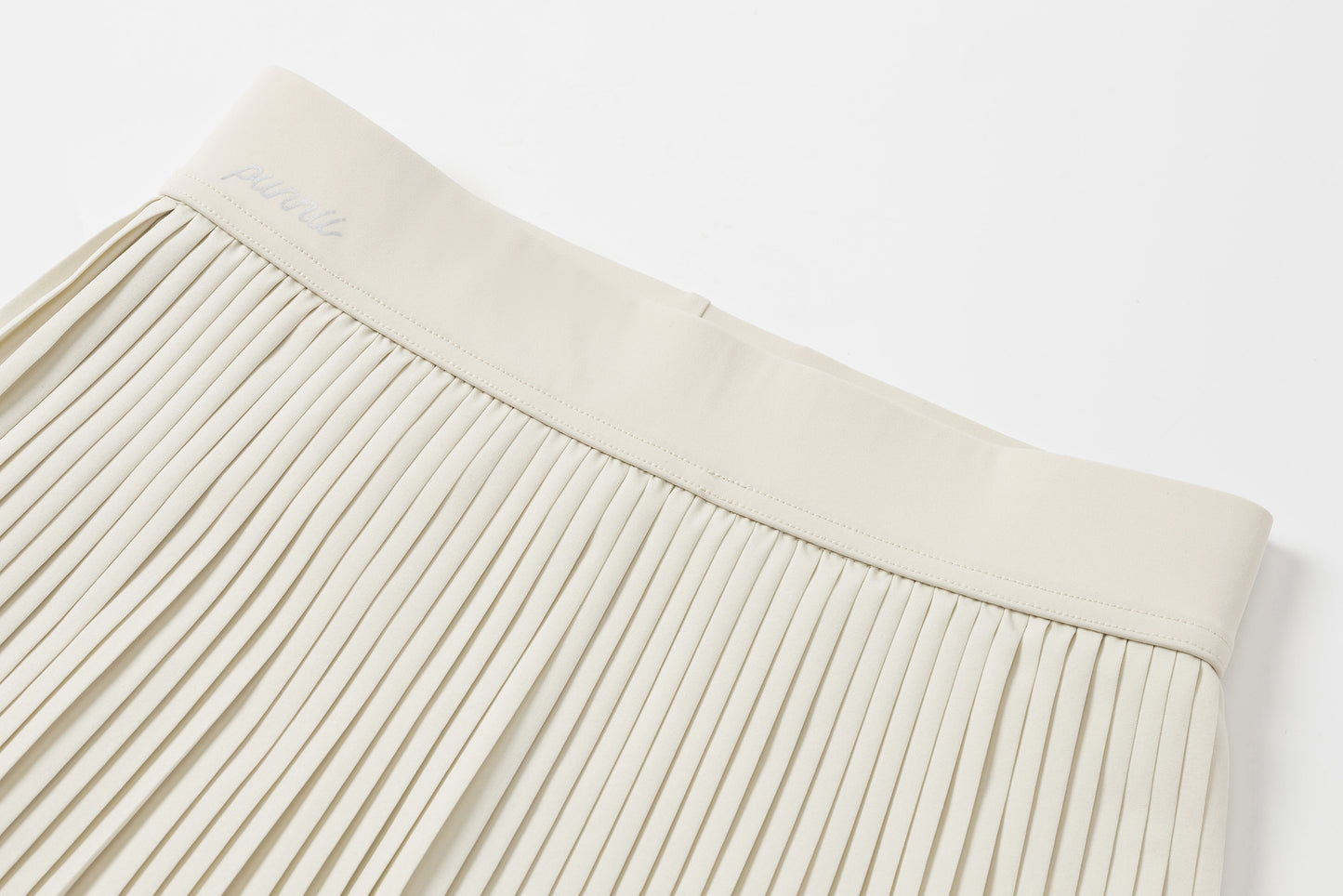 Pleated mini-skirt (beige)