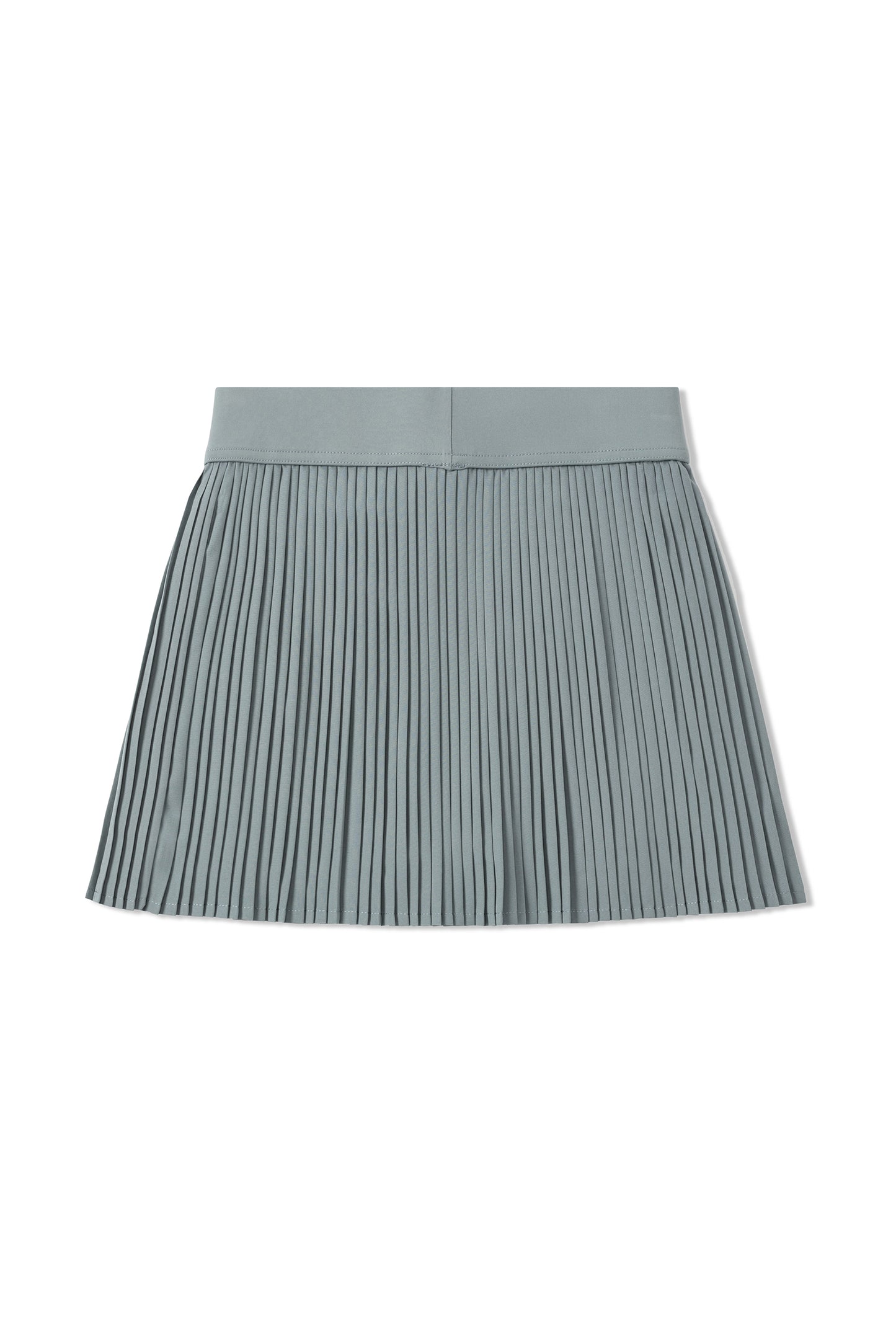 Pleated Mini Skirt (Blue-Grey)