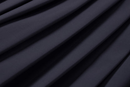 High-waisted pleated mini skirt (navy blue)