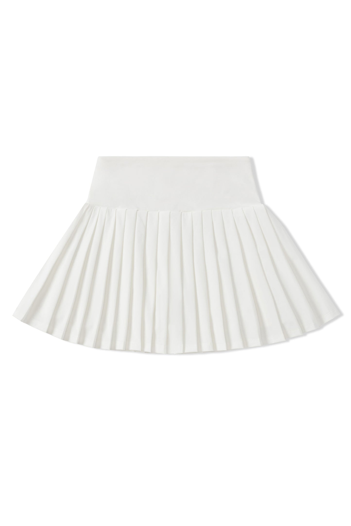 High-waisted pleated skirt (white)