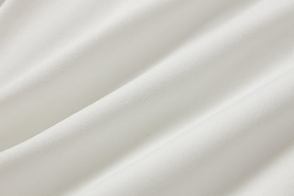 High-waisted pleated skirt (white)