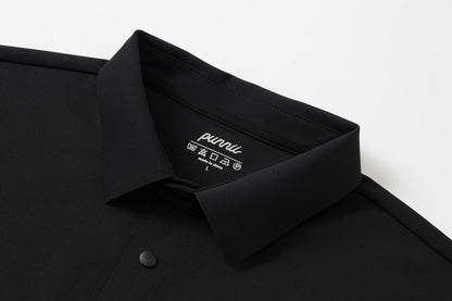 Men's Quick-Dry Sleeve Polo (Black)