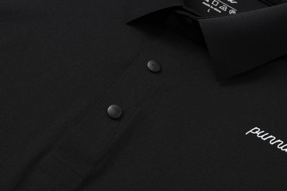 Men's Quick-Dry Sleeve Polo (Black)
