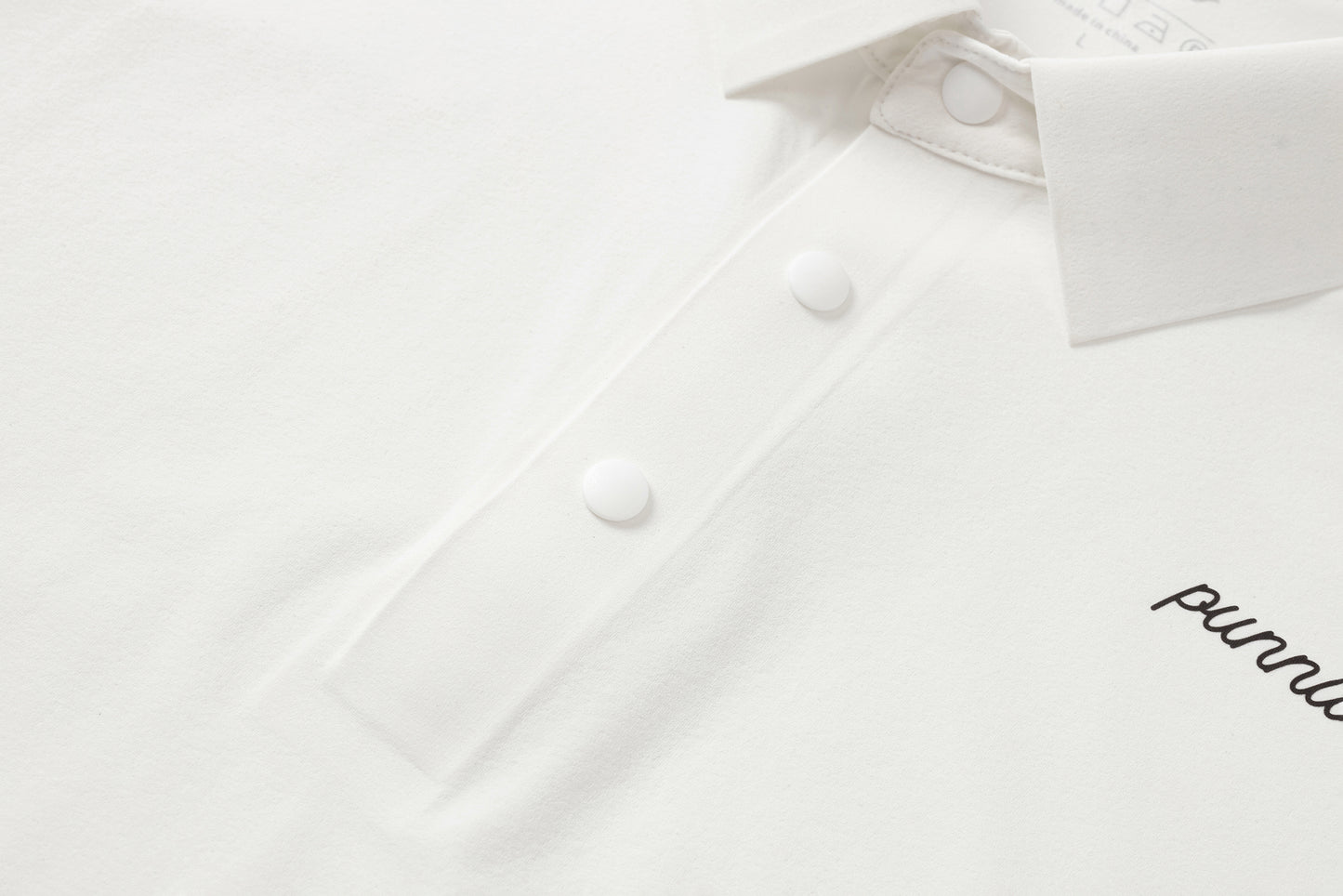 Quick-dry Sleeve Emblem Men's Polo (White)
