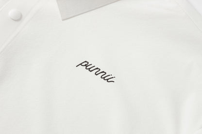 Quick-dry Sleeve Emblem Men's Polo (White)