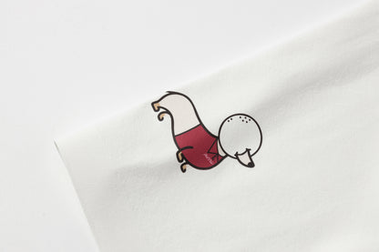 Quick-dry Sleeve Emblem Men's Polo (White)