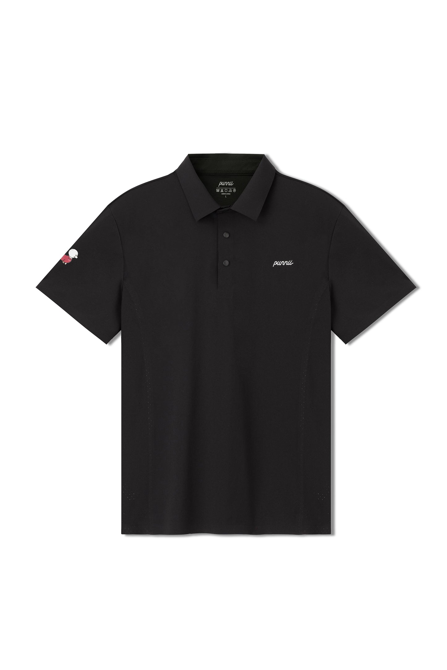 Men's Quick-Dry Sleeve Polo (Black)