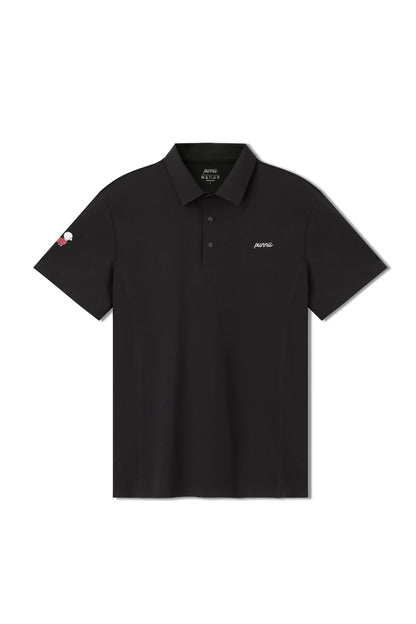 Men's Quick-Dry Sleeve Polo (Black)
