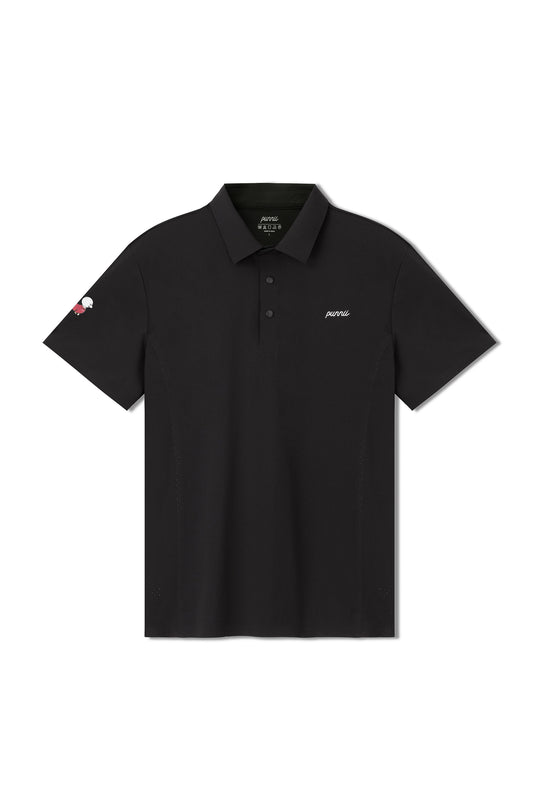 Men's Quick-Dry Sleeve Polo (Black)
